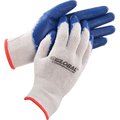 Global Industrial Latex Coated String Knit Work Gloves, Natural/Blue, Small, 1-Dozen 708355S